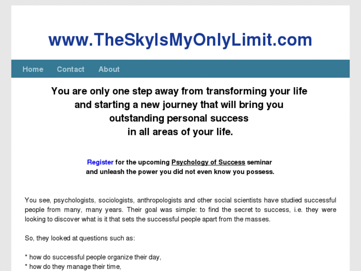 www.theskyismyonlylimit.com