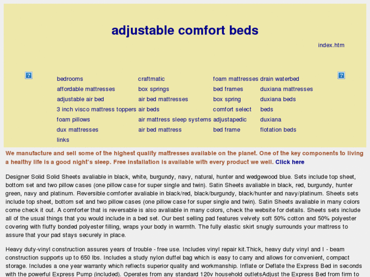 www.adjustable-comfort-beds.com