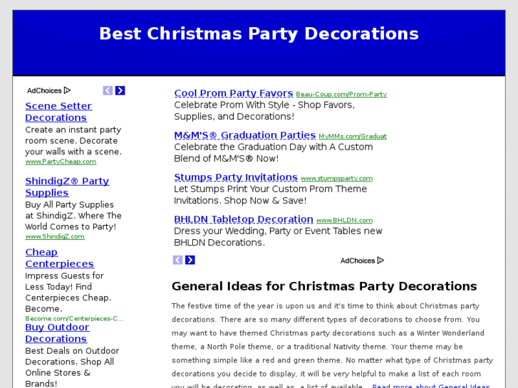 www.bestchristmaspartydecorations.com