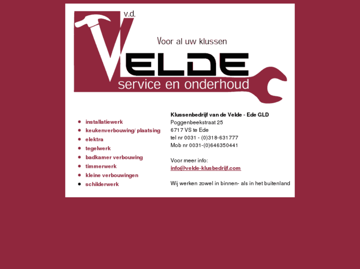 www.velde-klusbedrijf.com