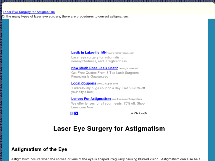 www.lasereyesurgeryforastigmatism.com