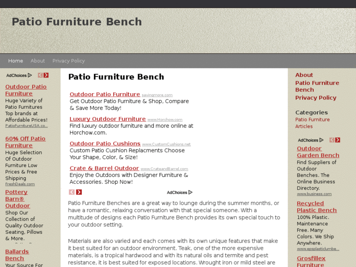 www.patiofurniturebench.com