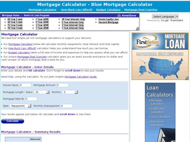 www.bluemortgagecalculator.net