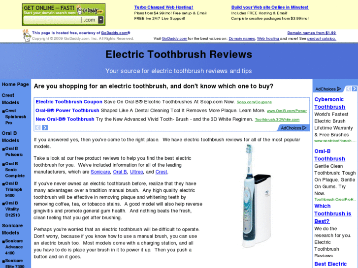 www.electrictoothbrushreviews.info