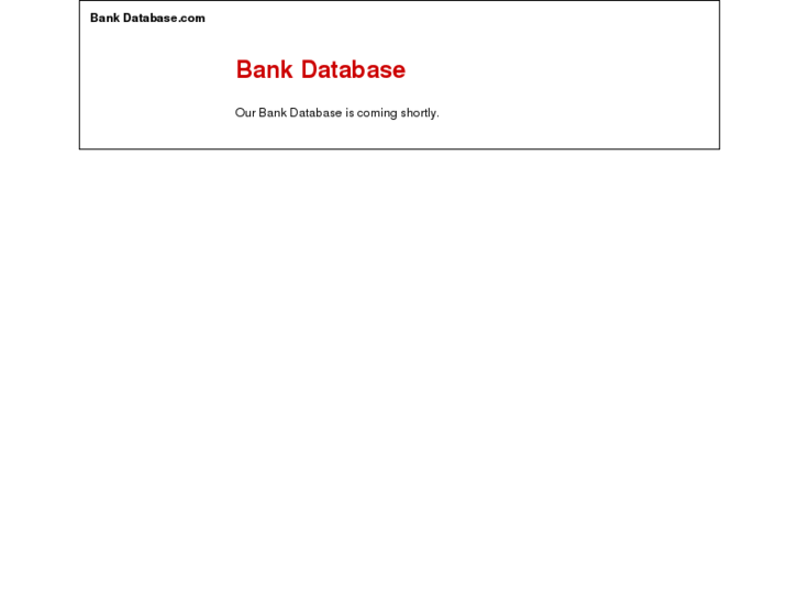 www.bankdatabase.com