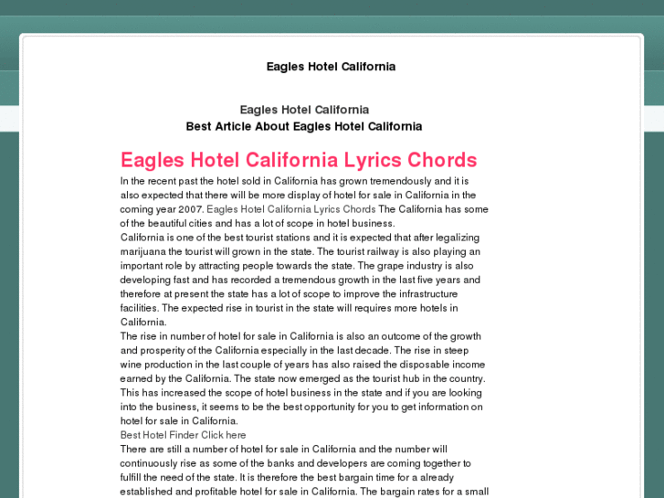 www.eagleshotelcalifornia.net