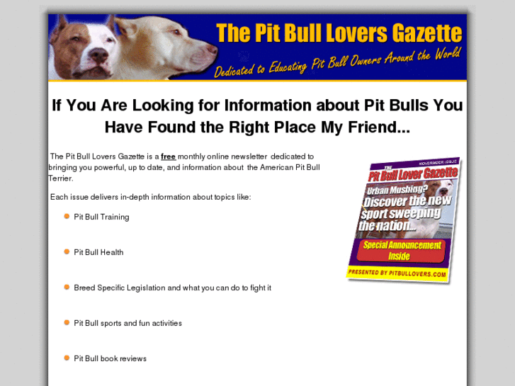 www.pitbullnewsletter.com