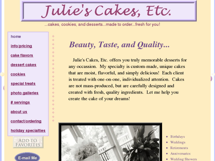 www.juliescakesetc.com