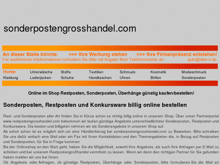 www.sonderpostengrosshandel.com