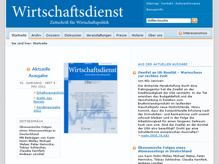 www.wirtschaftsdienst.eu