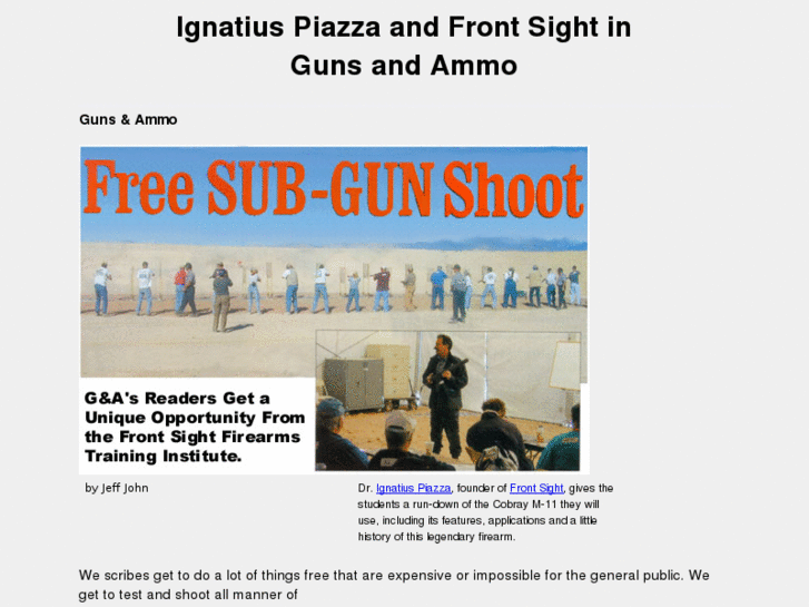 www.ignatius-piazza-and-front-sight-in-guns-and-ammo.com