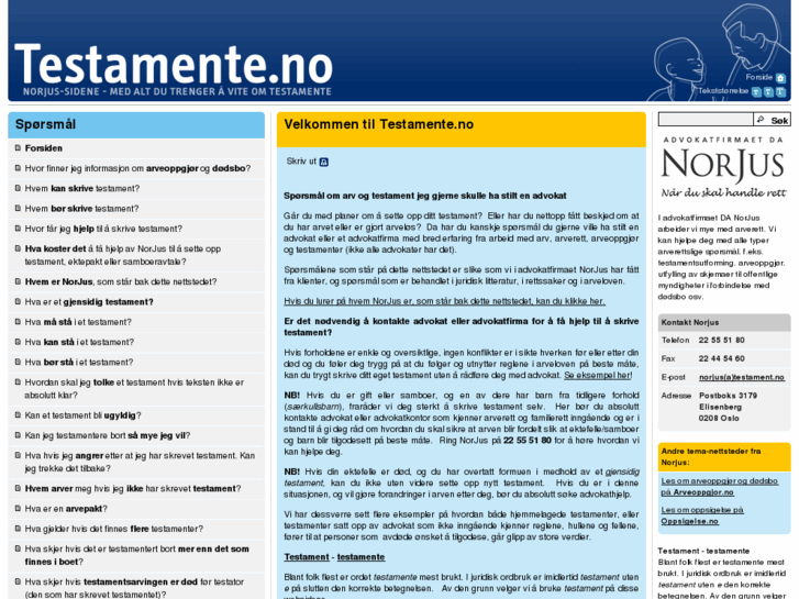 www.testamente.no