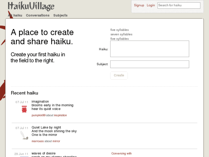 www.haikuvillage.com