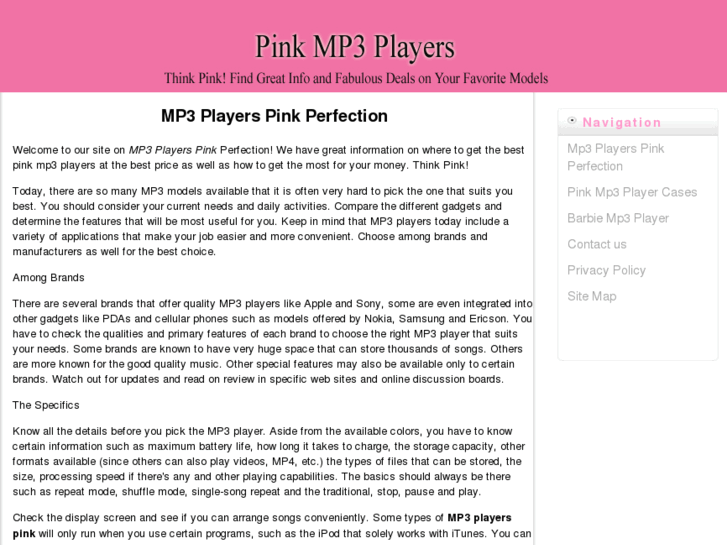 www.mp3playerspink.com