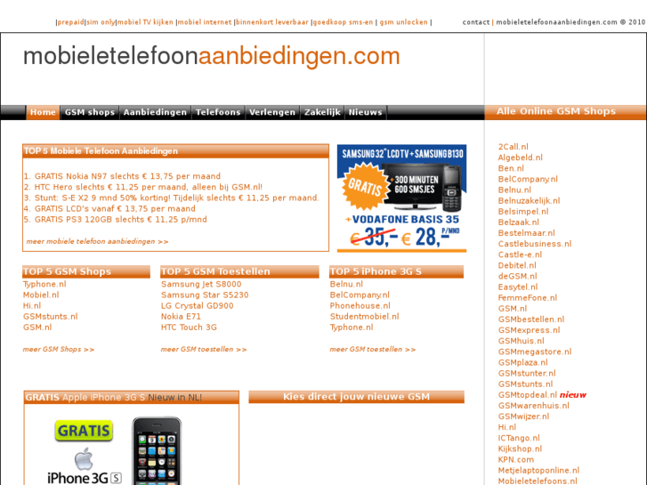 www.mobieletelefoonaanbiedingen.com