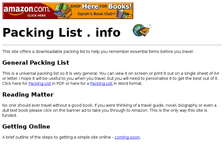 www.packinglist.info