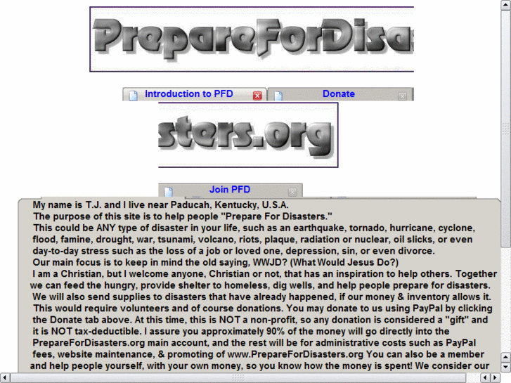 www.preparefordisasters.org