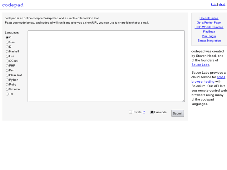 www.codepad.org