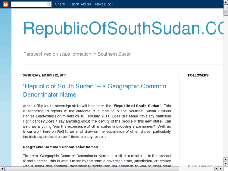 www.republicofsouthsudan.com