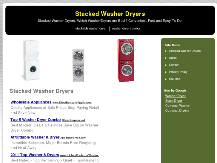 www.stackedwasherdryers.net