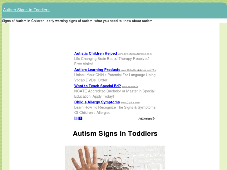 www.autismsignsintoddlers.com