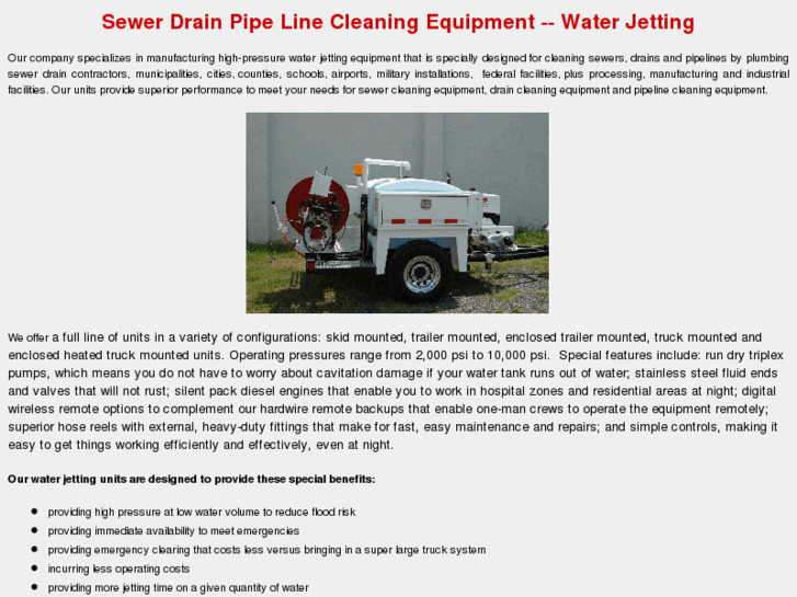 www.sewer-drain-pipeline-cleaning-equipment.biz