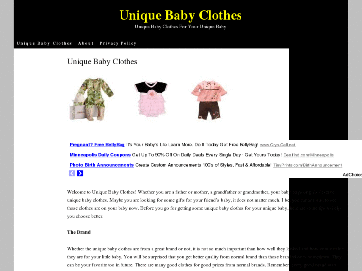 www.uniquebabyclothes.org