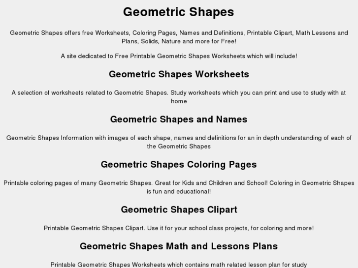 www.geometricshapes.org