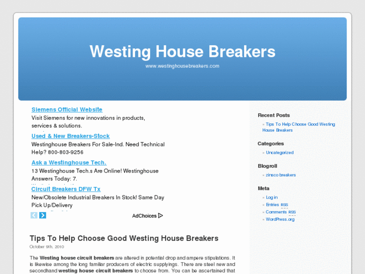 www.westinghousebreakers.com