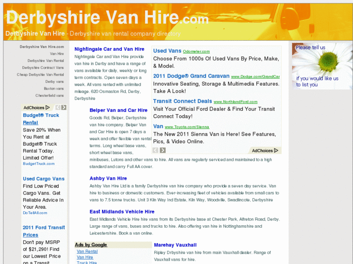 www.derbyshirevanhire.com