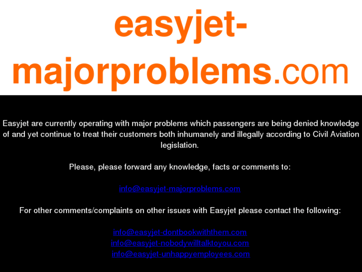 www.easyjet-majorproblems.com