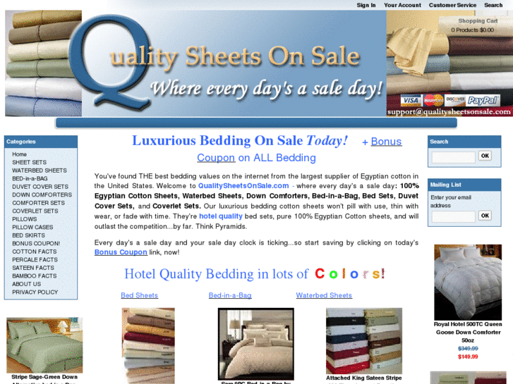 www.qualitysheetsonsale.com