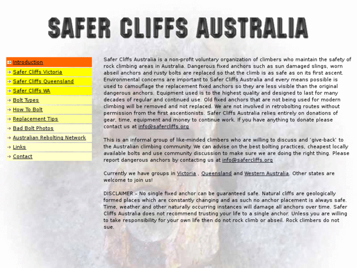 www.safercliffs.org