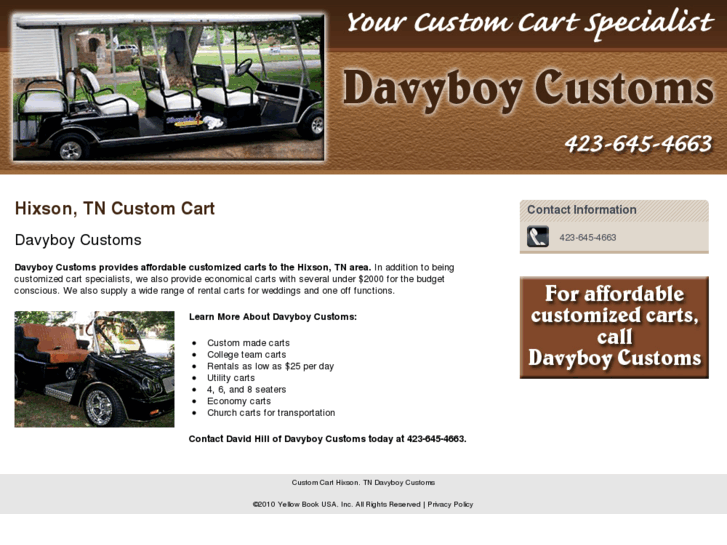 www.customgolfcartstennessee.com