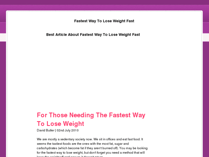 www.fastestwaytoloseweightfast.net