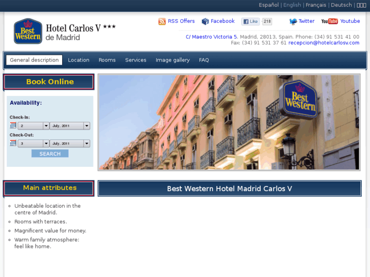 www.hotelcarlosv.com