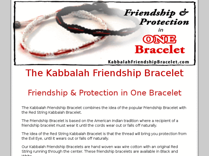 www.kabbalahfriendshipbracelet.com