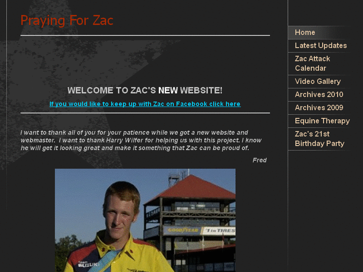 www.prayingforzac.com