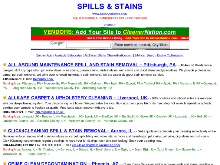 www.spillsandstains.com