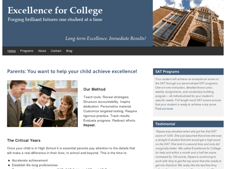 www.excellenceforcollege.com