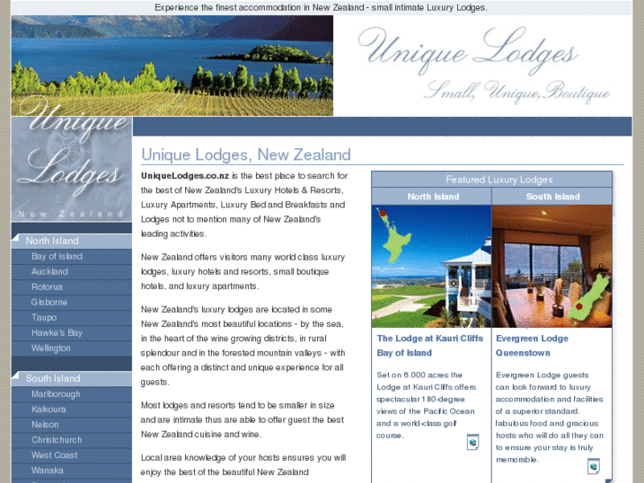 www.uniquelodges.co.nz