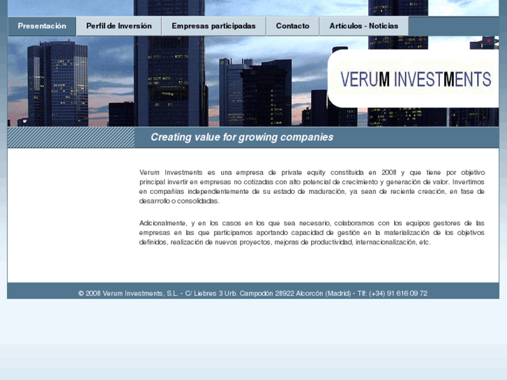 www.veruminvestments.es