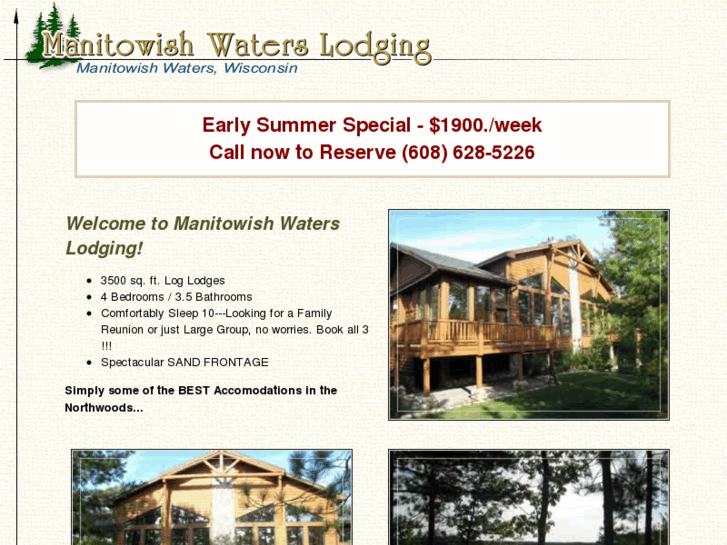 www.manitowishwaterslodging.com