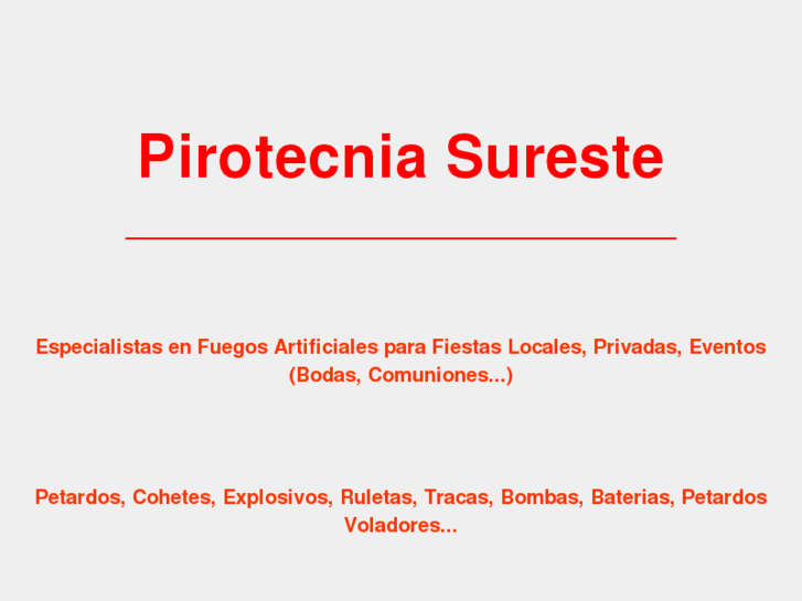 www.pirotecniasureste.com