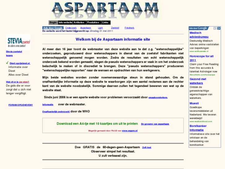 www.aspartaam.nl