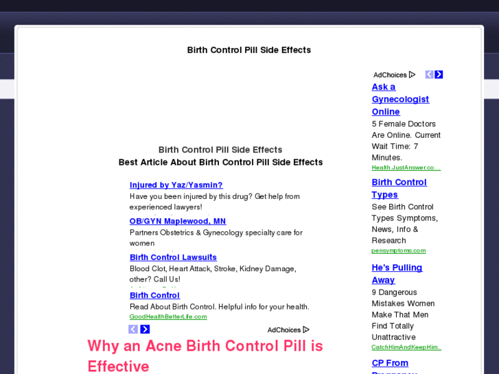 www.birthcontrolpillsideeffects.org