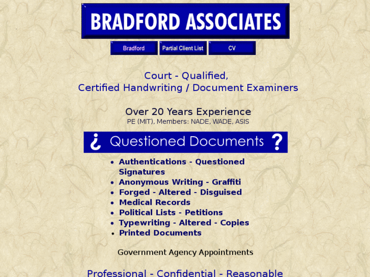 www.bradfordhandwriting.com