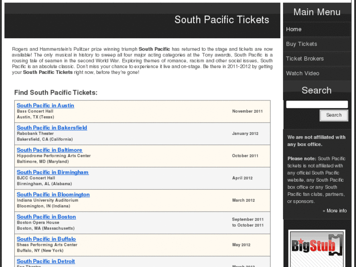 www.southpacifictickets.info