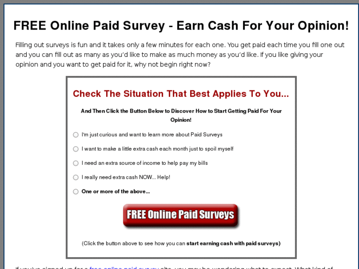 www.freeonlinepaidsurvey.net