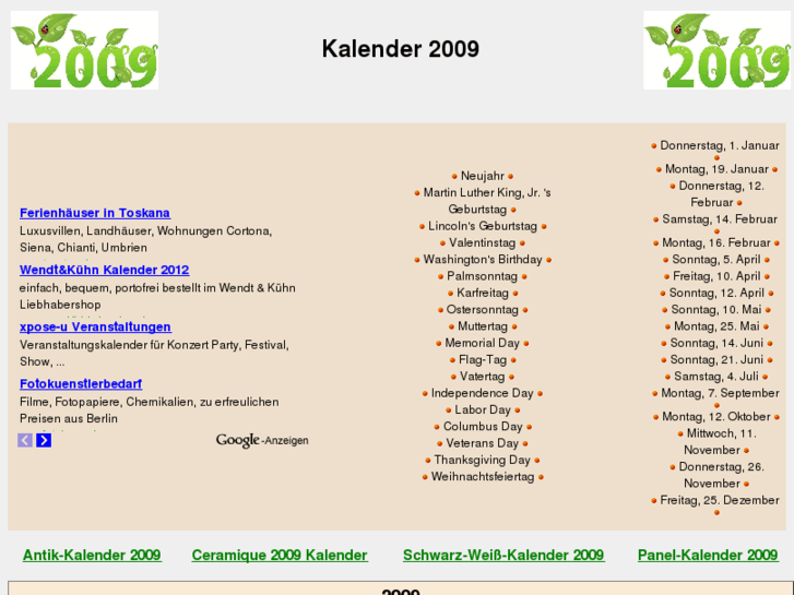 www.kalender2009.net